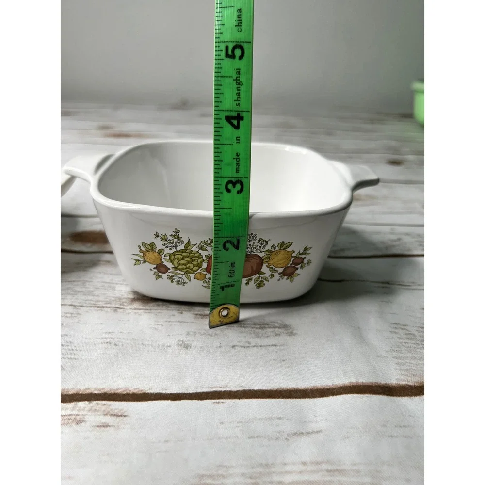 Corning Ware Casserole Set White Spice O Life L'Echalote 1Qt & 2.75 Cup